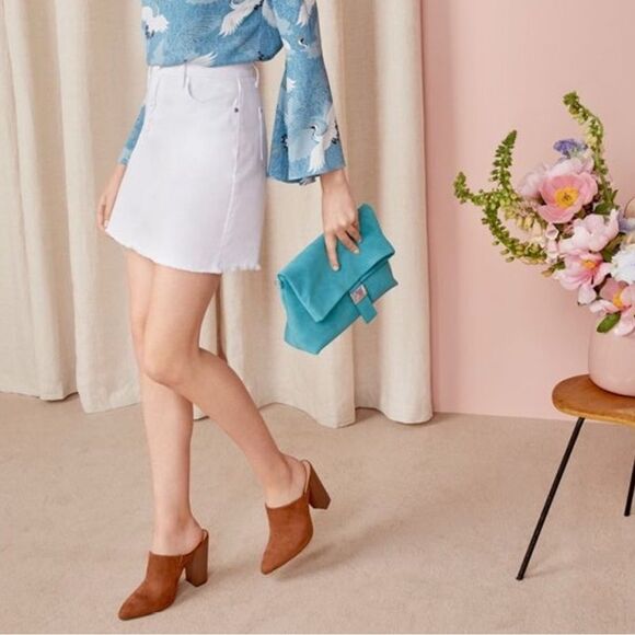 Justfab Mod Block Heeled Mule Size 6 - Picture 3 of 8